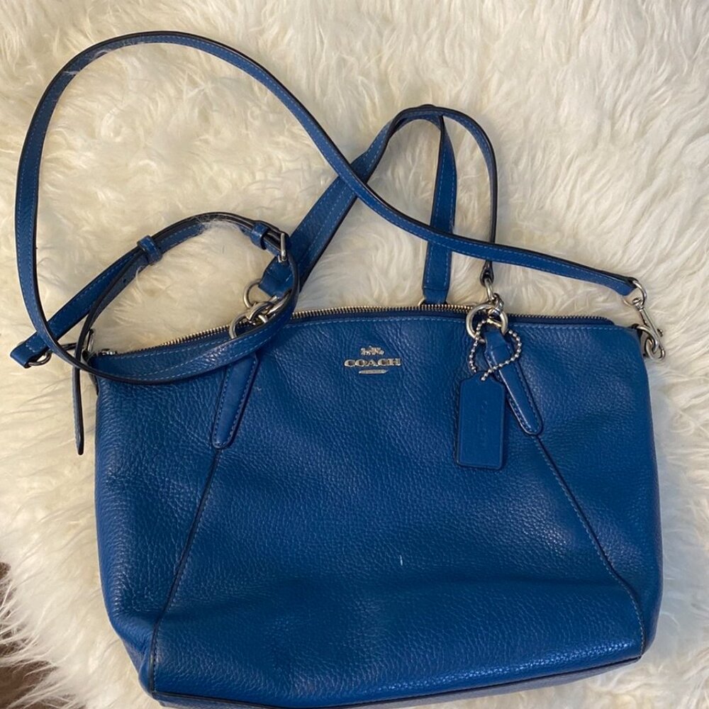 Coach Leather Kesley Purse Blue Handle Handbag